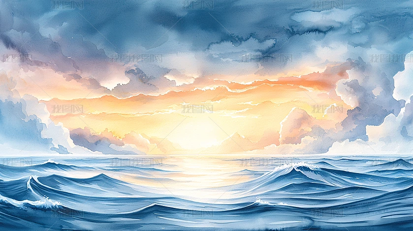 海洋云彩图片大全-海洋云彩背景图片-我图网