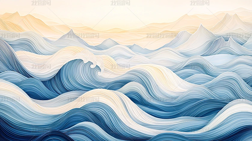 蓝色绘画画图片大全-蓝色绘画画背景图片-我图网