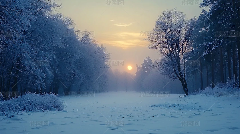 冬日晨曦里的静谧与温暖