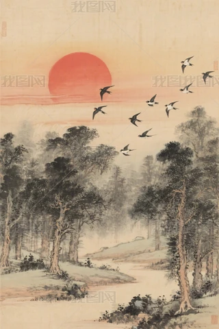 水墨山水37 掛軸 掛け軸 水墨山水 西脇紫光 尺八立 約横71×縦195cm b1139