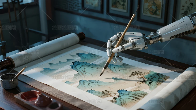 �˹�����AI��е�۴���ˮī����������ͼ