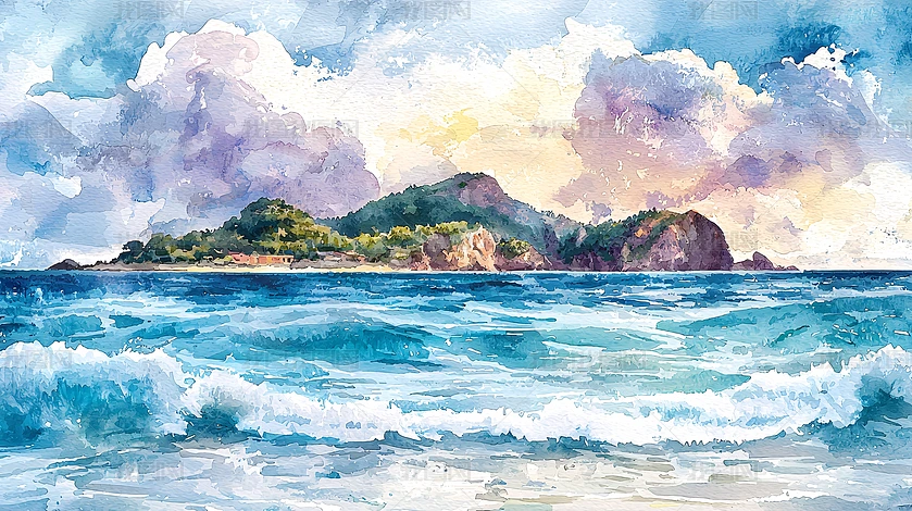 2025年最新欧洲小城风景水彩专题模板-欧洲小城风景水彩图片素材