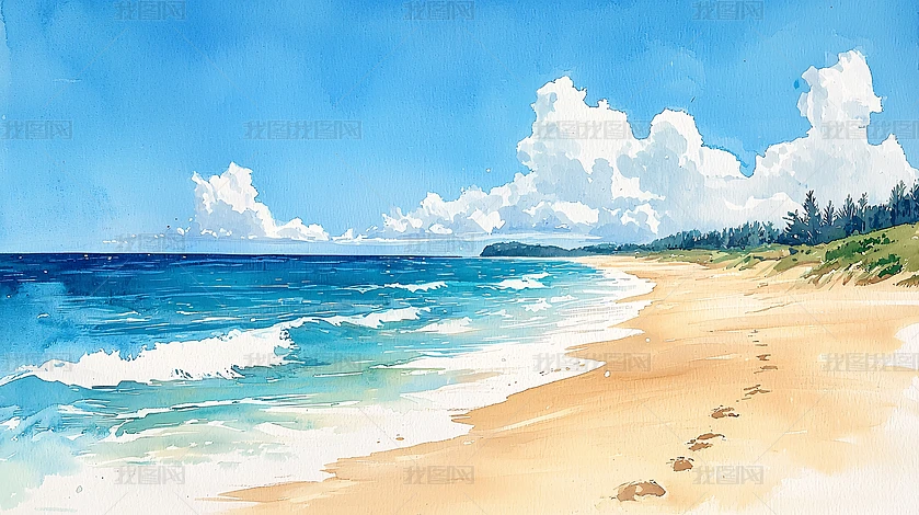 油彩画　海　小屋 Island Hut 海岛小屋, Wang Jie