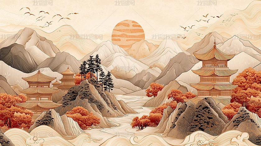 水墨山水风景图下载-编号36932156-{$className}-我图网