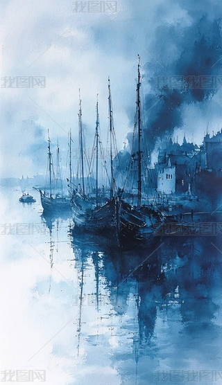 水彩帆船素材图片大全-水彩帆船素材背景图片-我图网