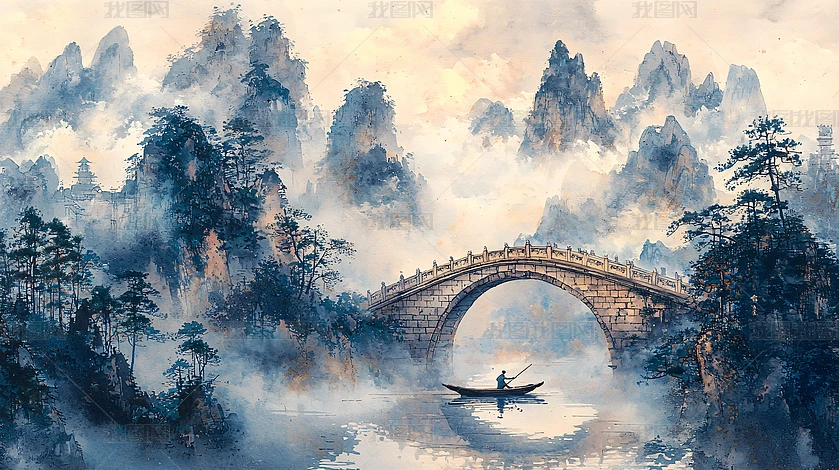 国画人物画图片大全-国画人物画背景图片-我图网