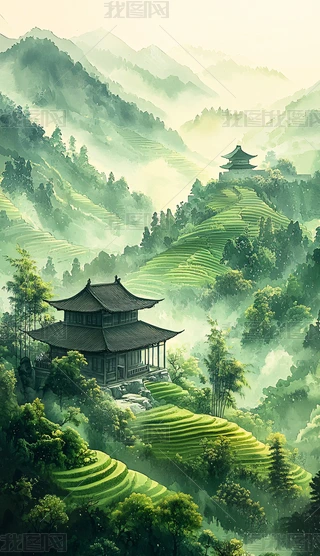 中国风背景中国山水画下载-编号32744388-{$className}-我图网