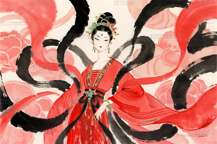 ��ͳ��Ů�����廭