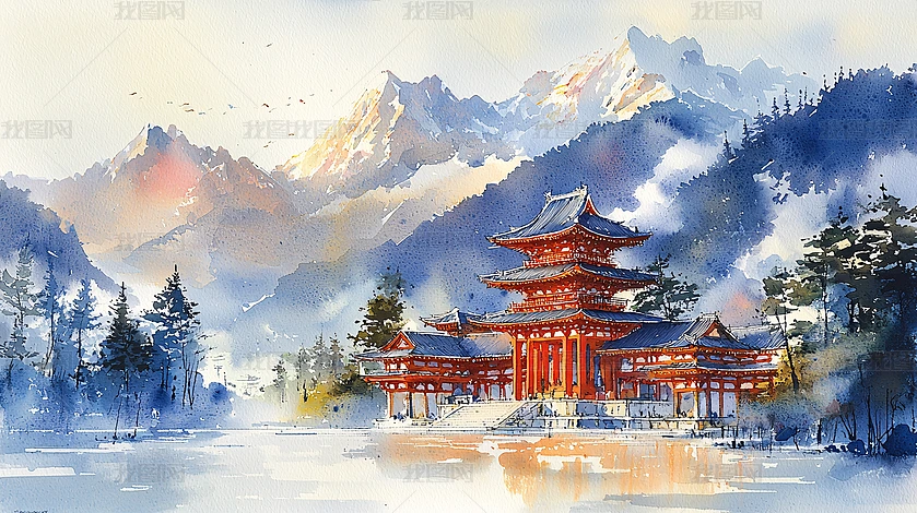 中国风黑白水墨古风山水画背景素材下载-编号32432769-{$className}-我图网