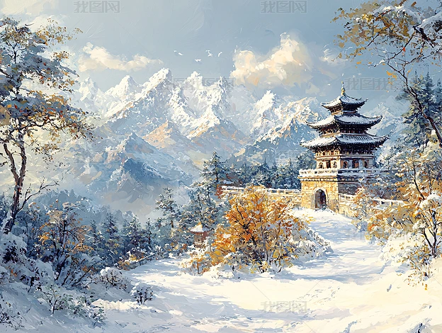 蓝色雪绘画图片大全-蓝色雪绘画背景图片-我图网