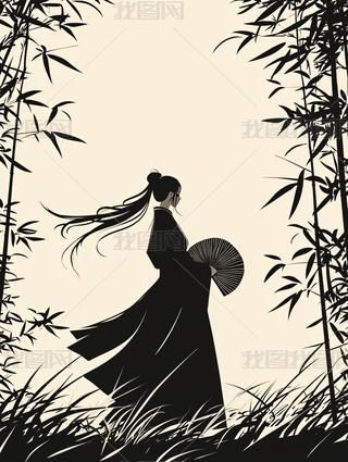 水墨画 人物 向上之路 人物水墨画图片大全-人物水墨画背景图片-我图网