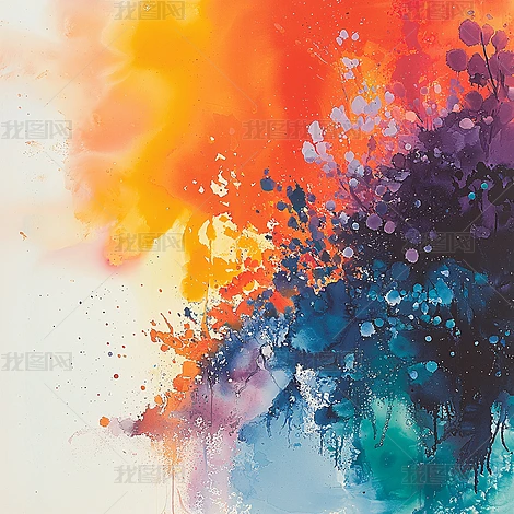 抽象油画色彩喷溅下载-编号36642180-{$className}-我图网