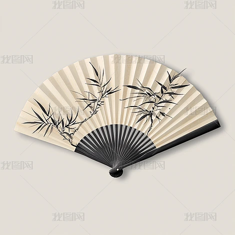 折扇水墨图片大全-折扇水墨背景图片-我图网