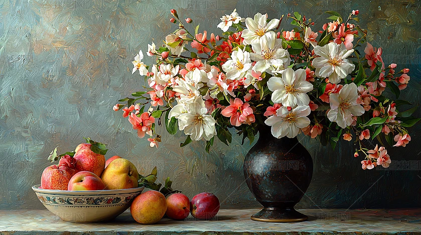 油画静物图片大全-油画静物背景图片-我图网