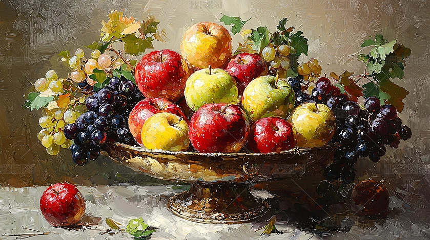 水果油画图片图片大全-水果油画图片背景图片-我图网