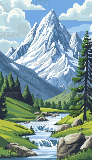 风景画素描图片大全-风景画素描背景图片-我图网