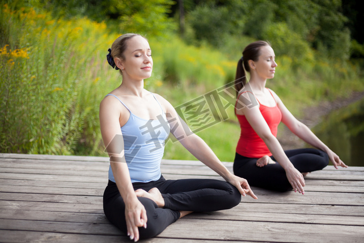 Relaxing yoga asana