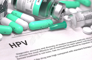 Diagnosis - HPV. Medical Concept with Blurred Background.