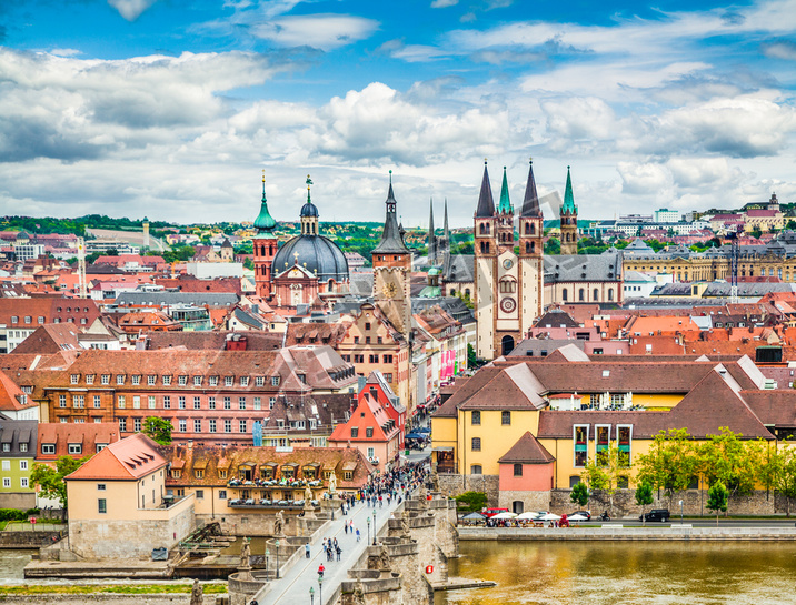 Historic city of Wrzburg, Franconia, Baria, Germany