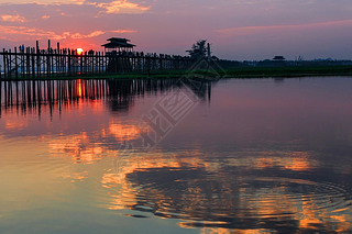 U bein Bridge in Myanmar