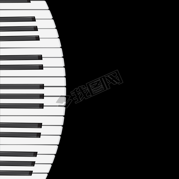 music background with piano keys illustration.