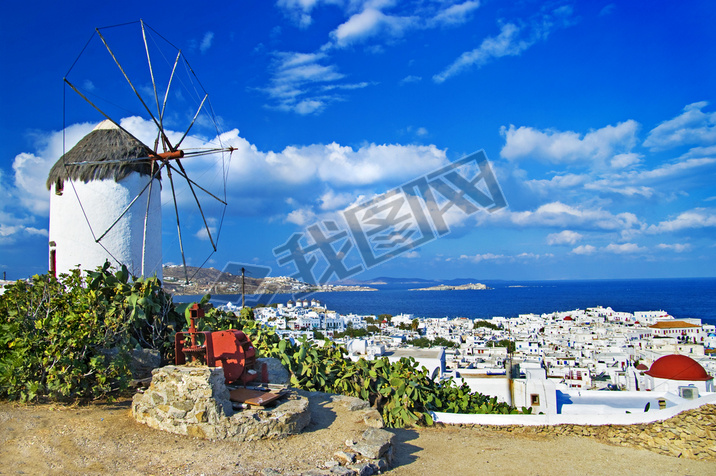 Sunny beautiful Mykonos - amazing greek islands series