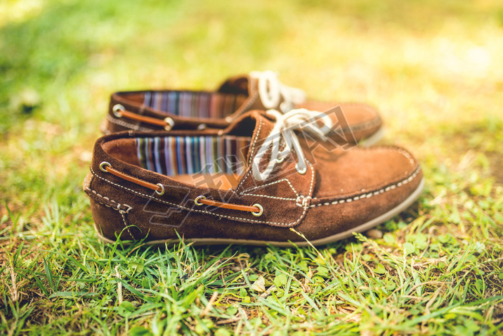 mens brown leather shoes, suede leather. mens fashion concept, brown mocassins ready for catalog and