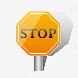 卡通指示牌标志可爱形象创意插画停止