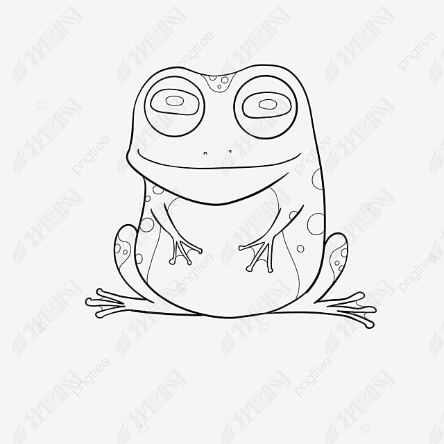 frog clipart black and white ɰ