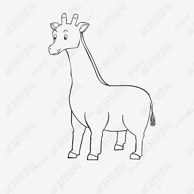 giraffe clipart black and white ֳ¹ɰͯ