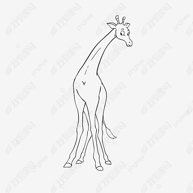 giraffe clipart black and white ߸峤¹Ӱɰֻ