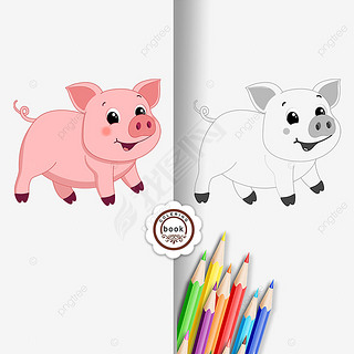 pig clipart black and white ڰ߸ɰͿɫ