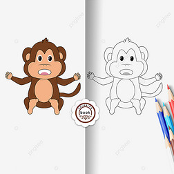 monkey clipart black and white ͯڰ߸ɰС