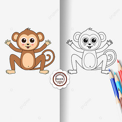 monkey clipart black and white ͯڰ߸ɰͿɫ