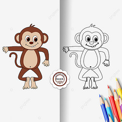 monkey clipart black and white СͿɫڰ߸