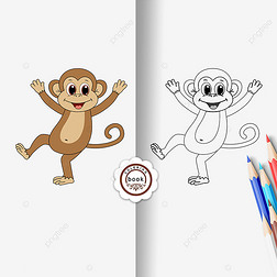 monkey clipart black and white ͯͿɫڰ߸ɰ