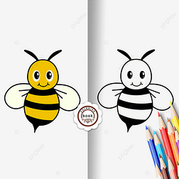 honeybee clipart black and white ۷