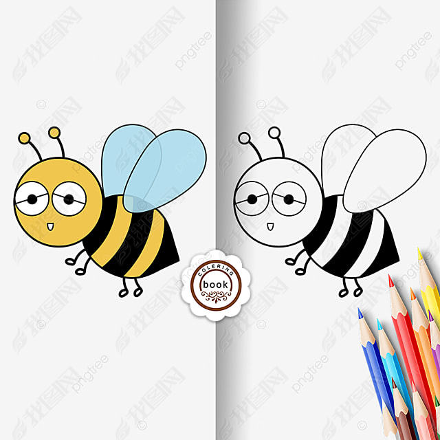 honeybee clipart black and white ۷