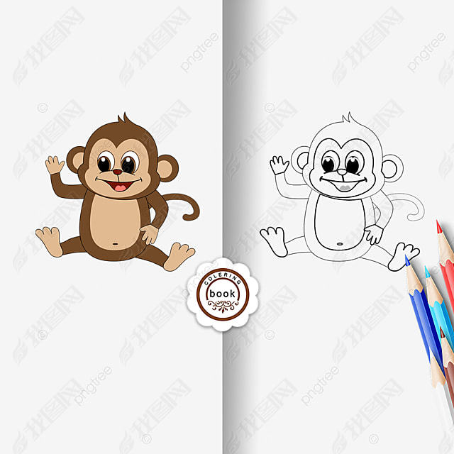 monkey clipart black and white ͯڰ߸С