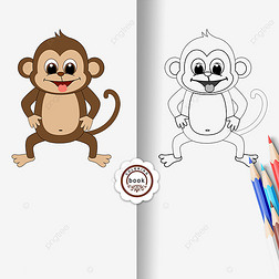 monkey clipart black and white ͯڰ߸С