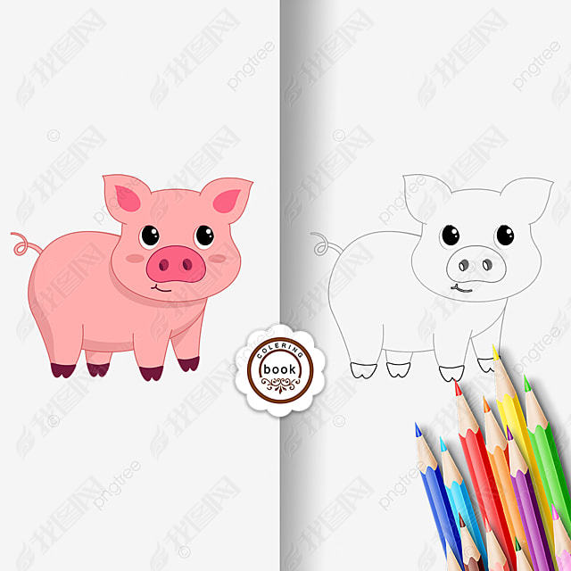 pig clipart black and white Ϳɫڰ߸ɰ