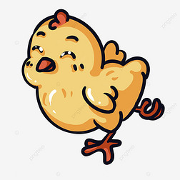 ΢ЦܵĻɫСchick clipart