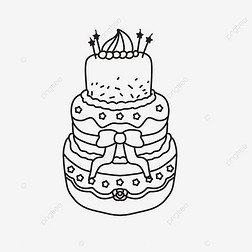 ζմ󵰸cake clipart black and white