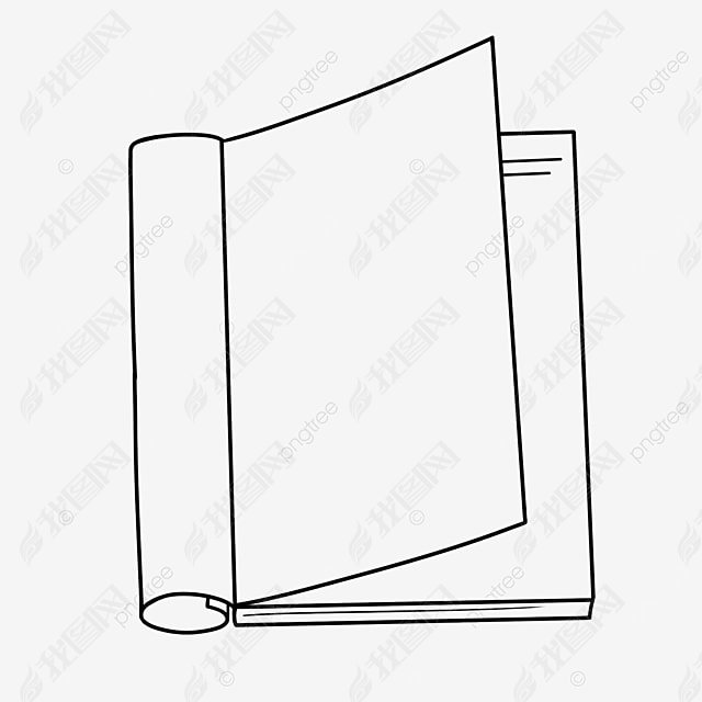 book black and white clipart