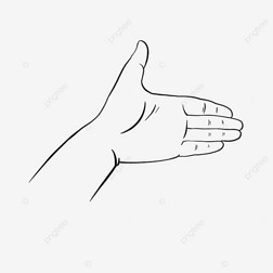 Ӱhand black and white clipart