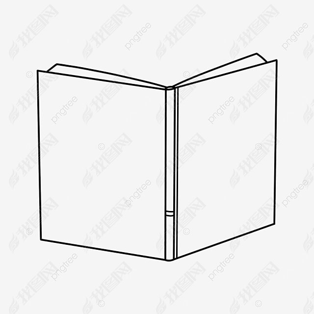 Ԩbook black and white clipart