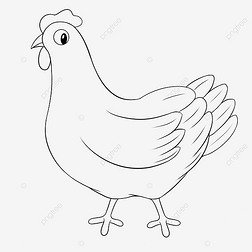 chicken clipart black and white С