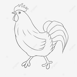 chicken clipart black and white ·С