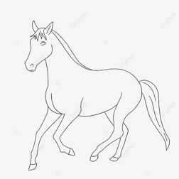 horse clipart black and white 