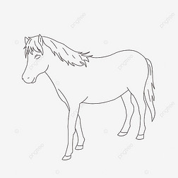 horse clipart black and white ε